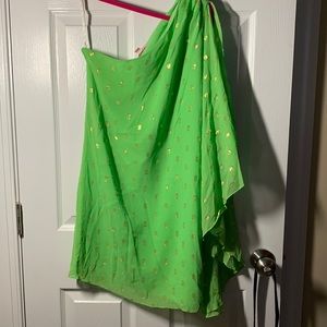 Lilly Pulitzer One Shoulder Silk Dress EUC